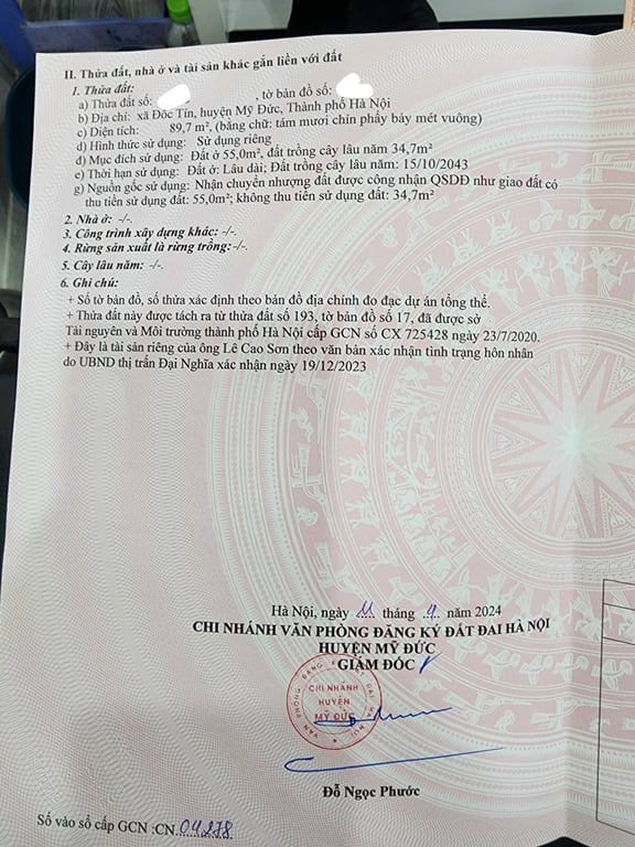 Đốc Kín- Mỹ Đức - Hà Nội (90-96m2)