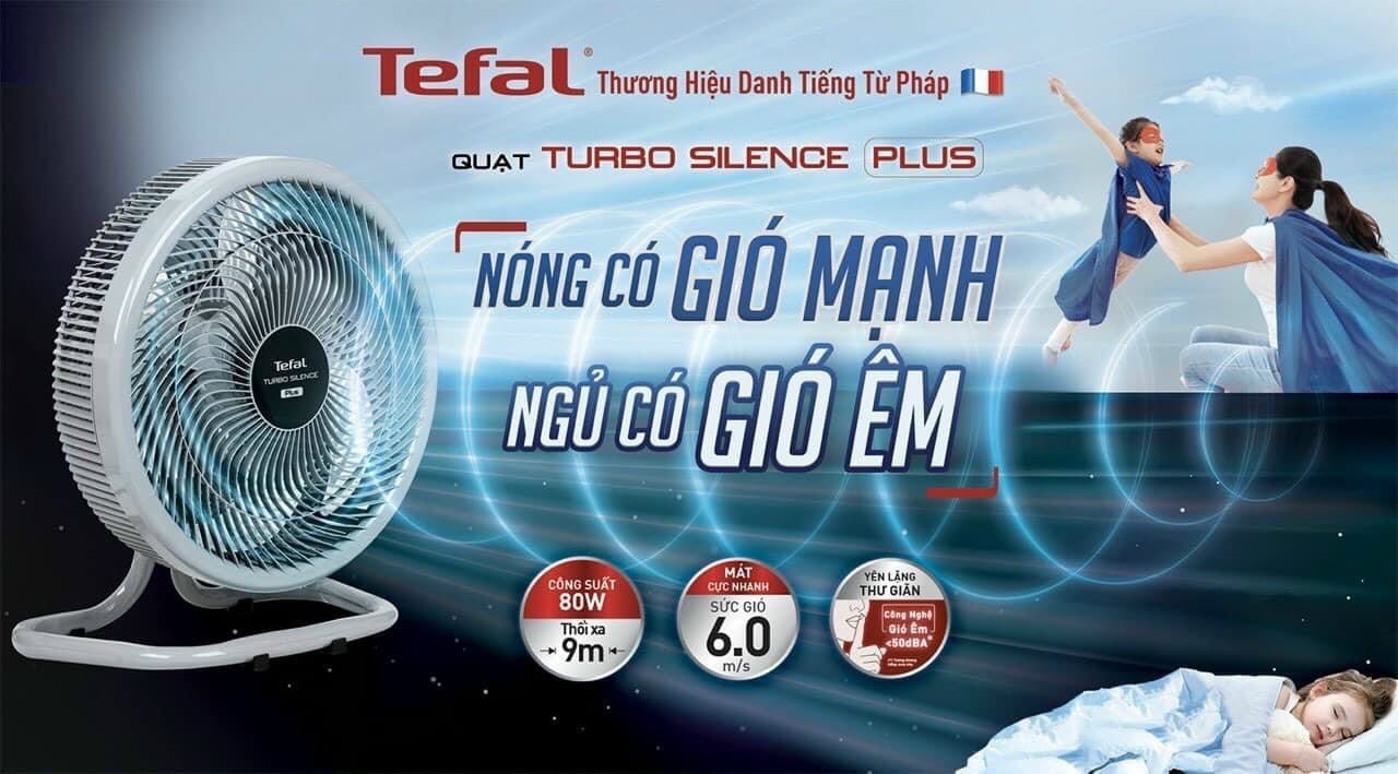 Quạt sàn Tefal Turbo Silence Plus VH686790 - màu xám