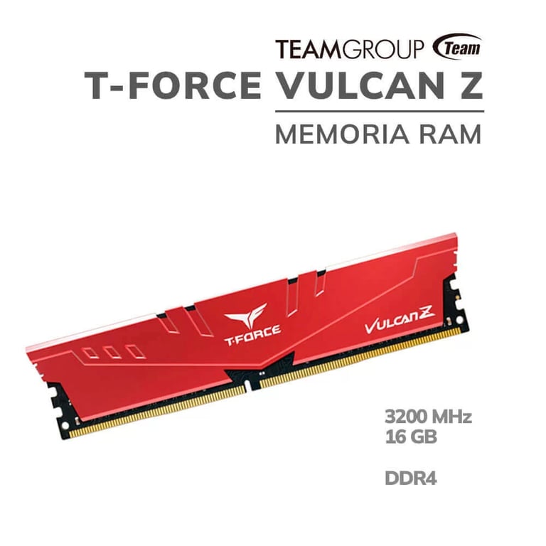 RAM TeamGroup T-Force Vulcan Z Red 16GB 3200 DDR4 (TLZRD416G3200HC16F01)