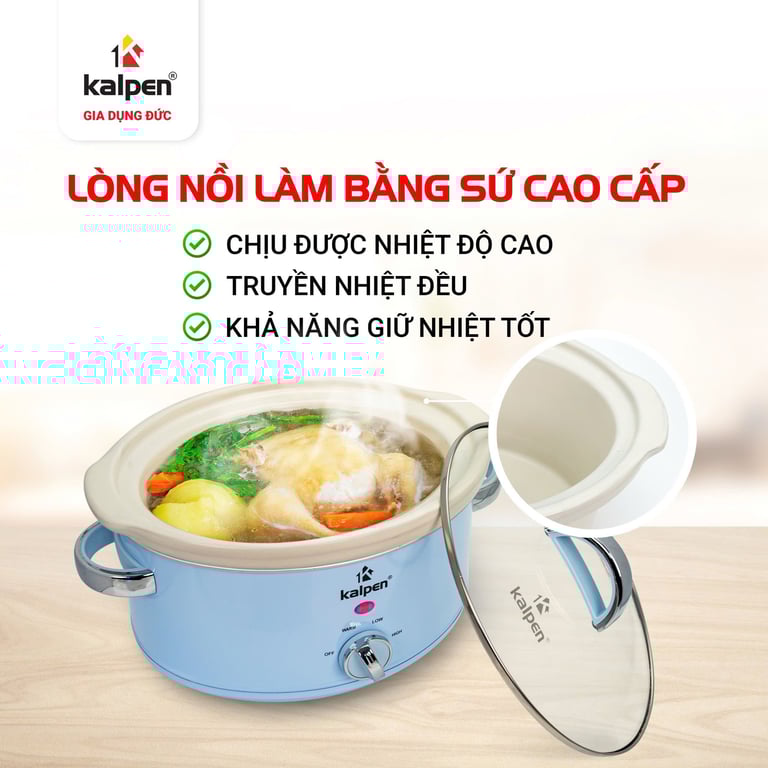 NỒI NẤU CHẬM KALPEN SK1 - DUNG TÍCH 3,5L