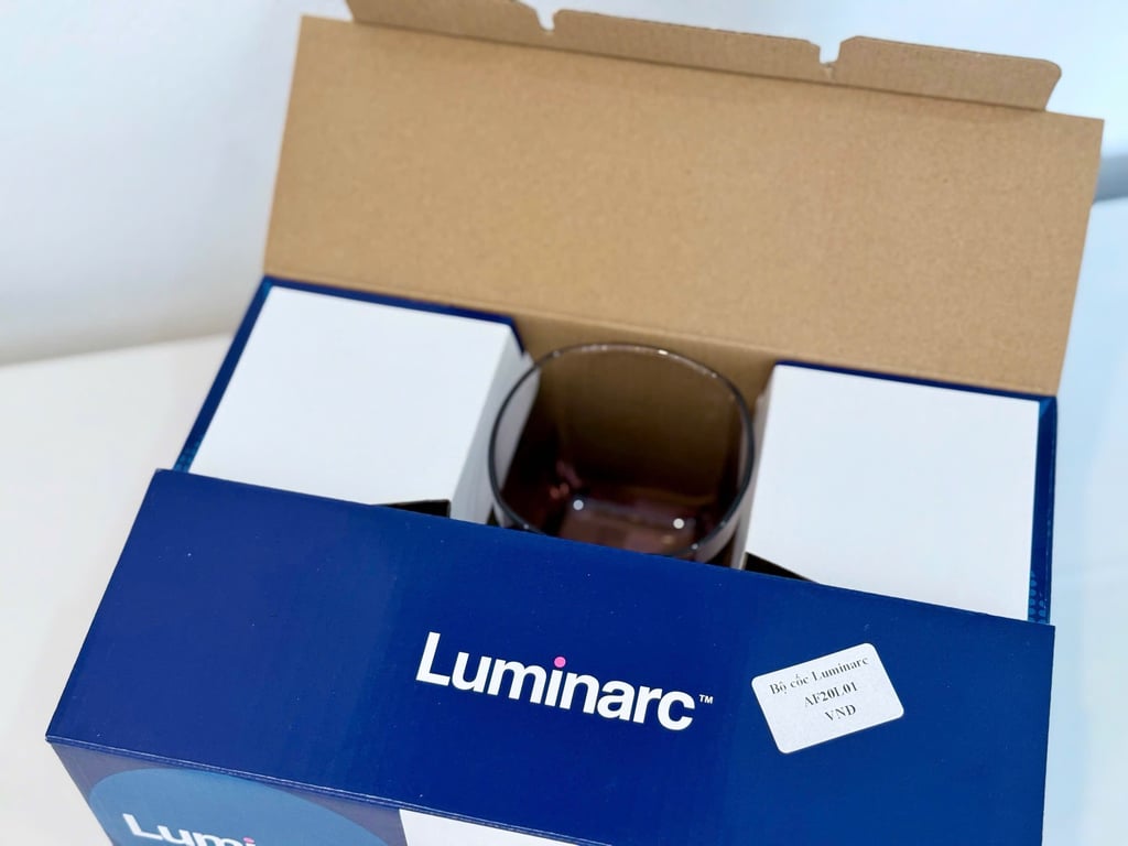 BỘ 6 CỐC THUỶ TINH VUÔNG LUMINARC CAO CẤP