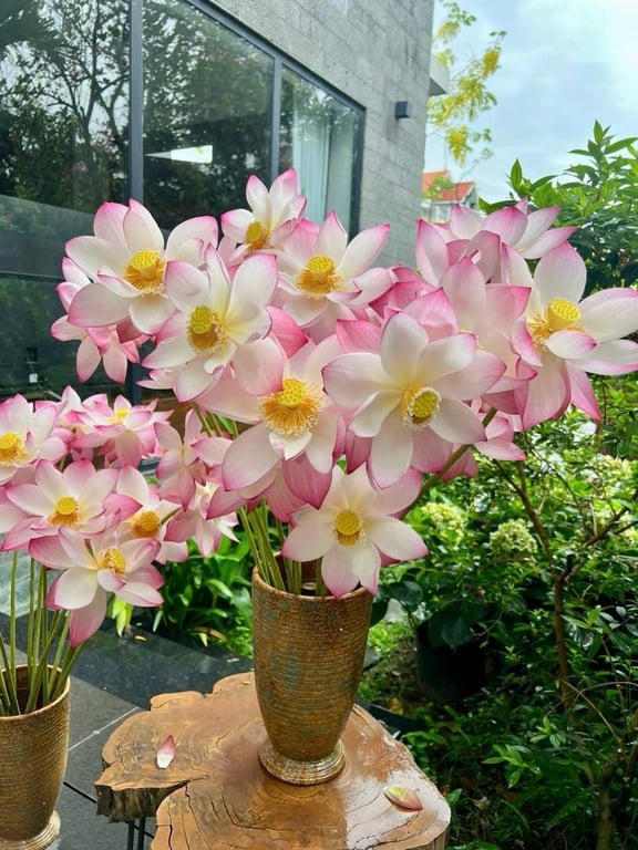 Bình loa kèn Bát Tràng cao 32cm