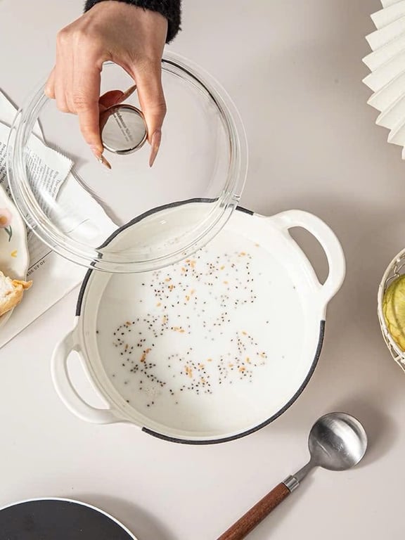 Nồi tráng men Reichmann Kochin 20cm Trắng/Hồng