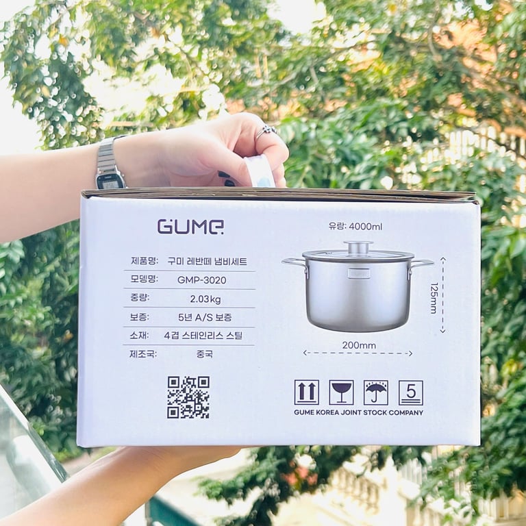 NỒI INOX 18/10 NGUYÊN KHỐI GUME SIZE 18CM/20CM/26CM