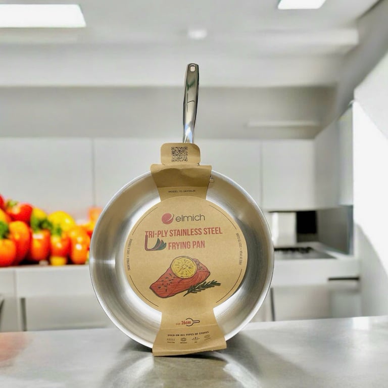 CHẢO INOX TRI-PLY ELMICH 24 26CM