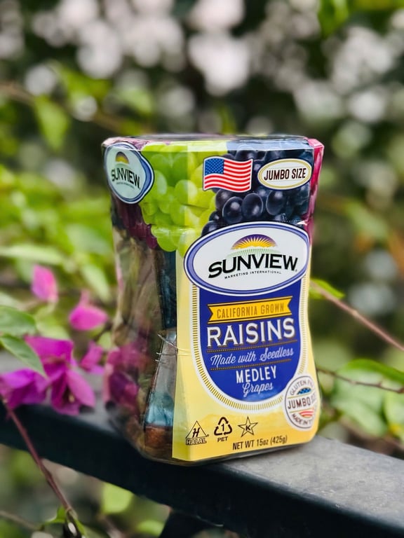 Hộp nho khô Lon MEDLEY Raisin 425gr USA chính hãng