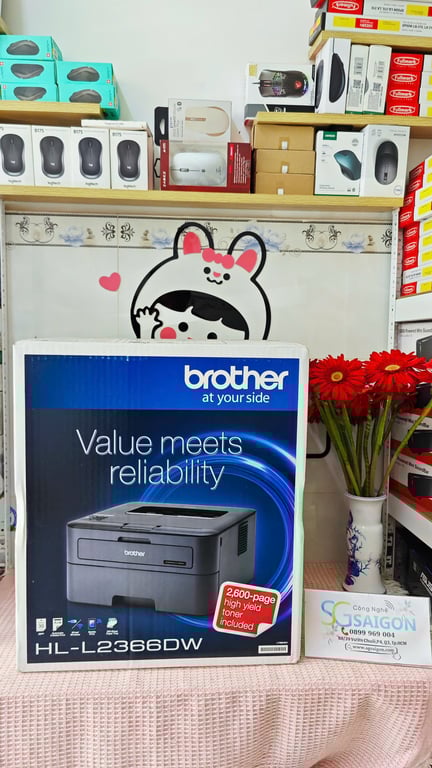 Máy In Laser Trắng Đen Đơn Năng Brother HL-2366DW - Chính Hãng