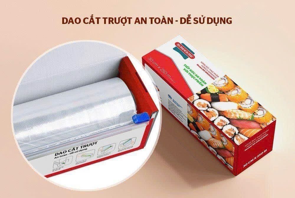 MÀNG BỌC THỰC PHẨM SUNHOUSE KS-WR45250H 250m