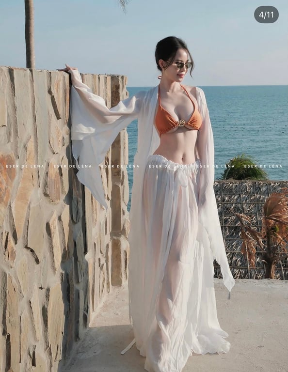 Set ngoài bikini Ellie trắng brand eserde.lena