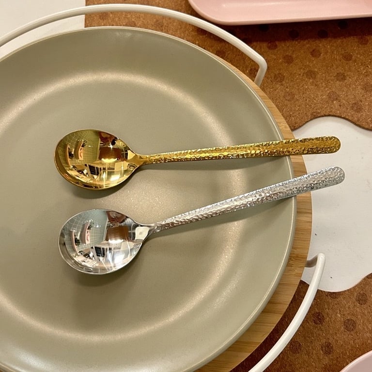 set 10  Thìa vàng trắng