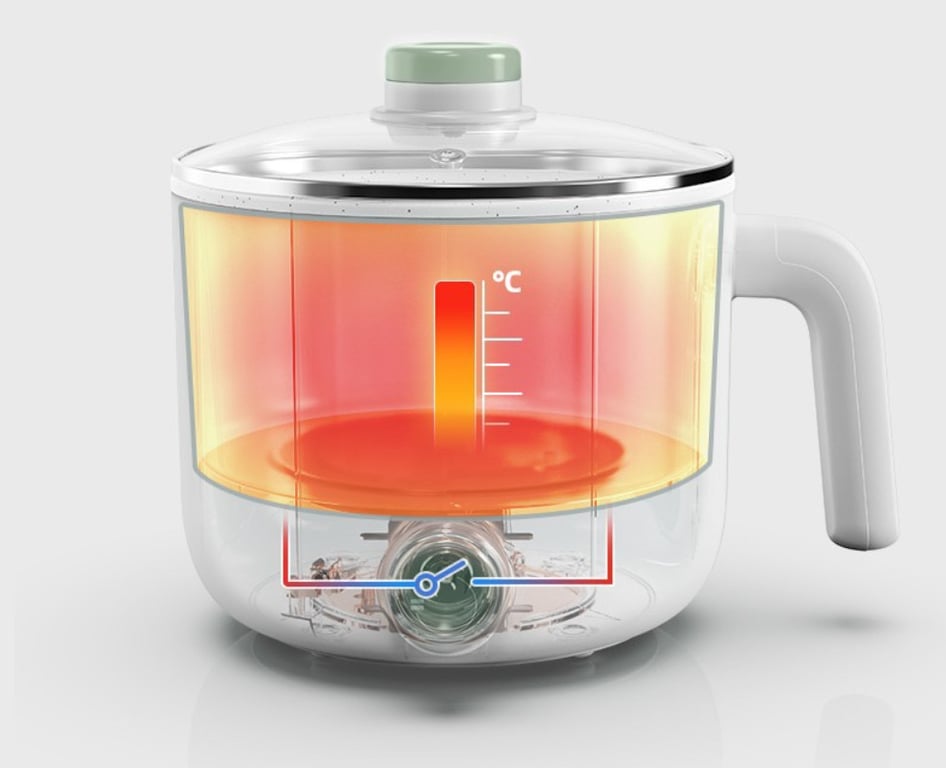 ❤️ NỒI ĐIỆN ĐA NĂNG BEAR 1.2L - CÓ CHỐNG DÍNH  + Xửng hấp