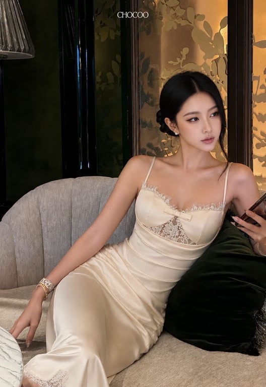 Đầm lụa cao cấp brand CHOCOO