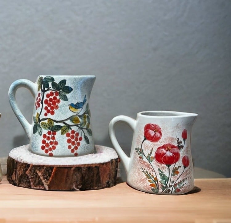 Bình dáng Ca Sữa Họa Tiết Vẽ Tay 3D