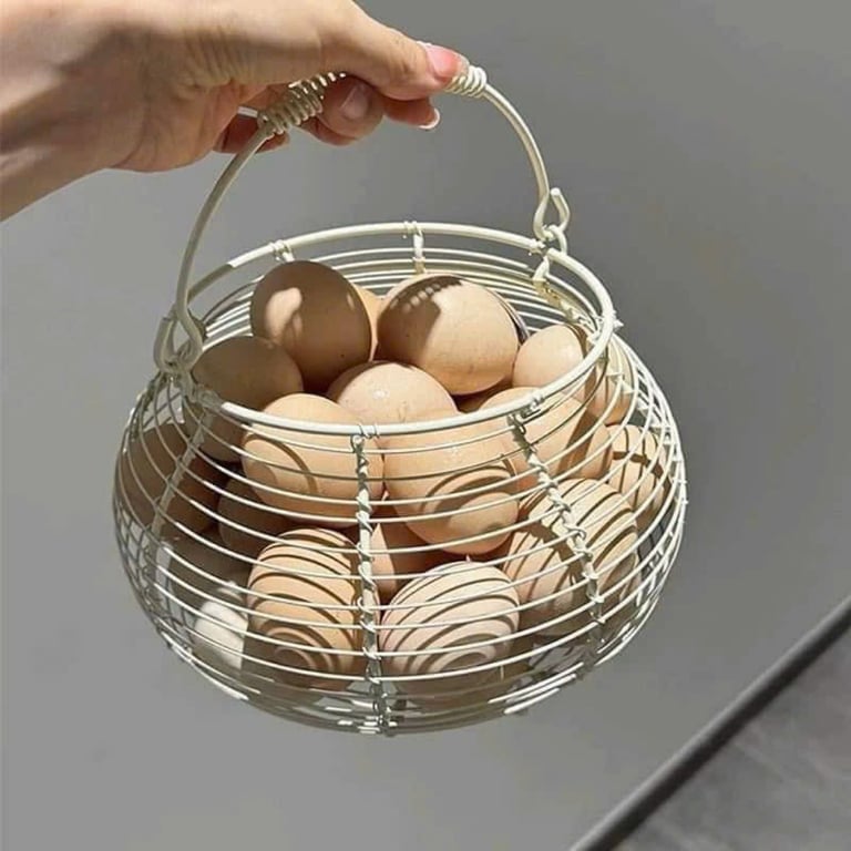 RK755 - GIỎ TRỨNG THÉP VINTAGE ĐAN THỦ CÔNG