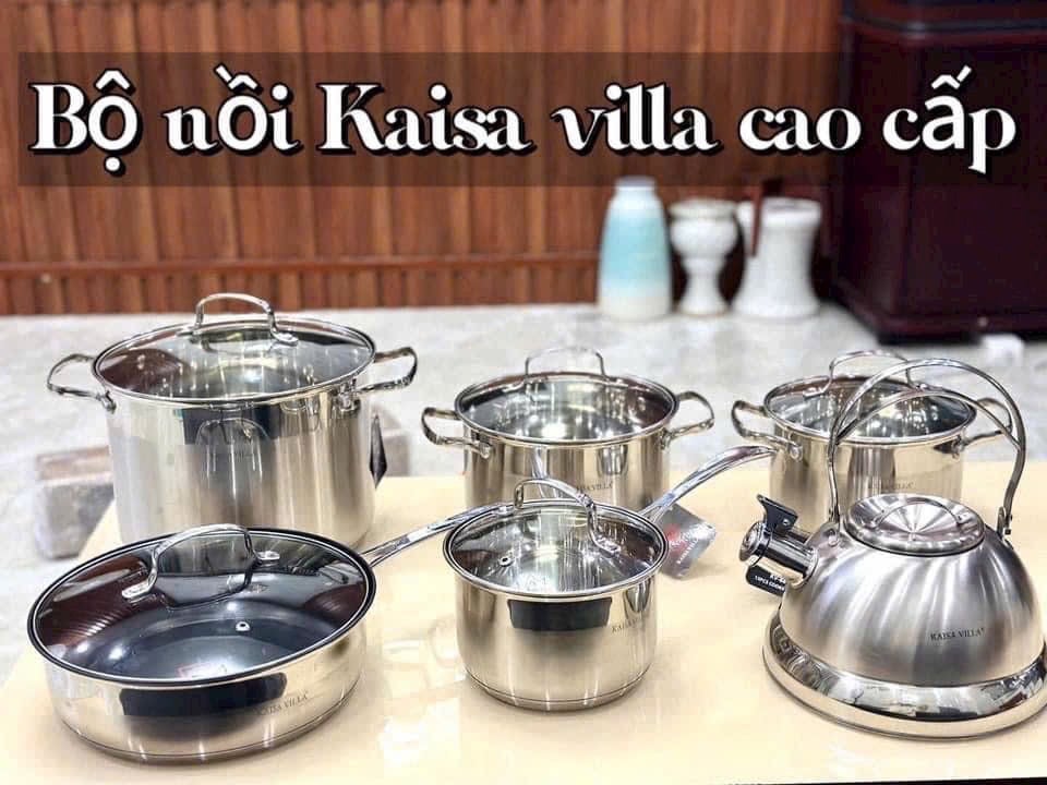 Bộ nồi  inox kaisa villa KV - 6666 inox 6 món 12 chi tiết