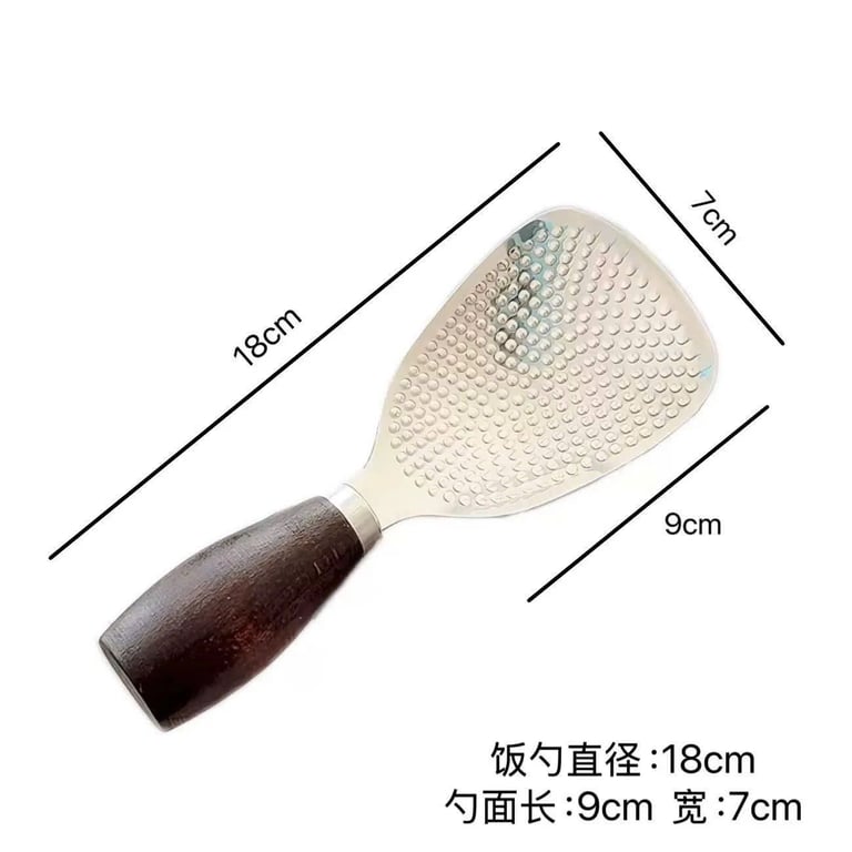 Set 2 Muôi cơm inox cán gỗ