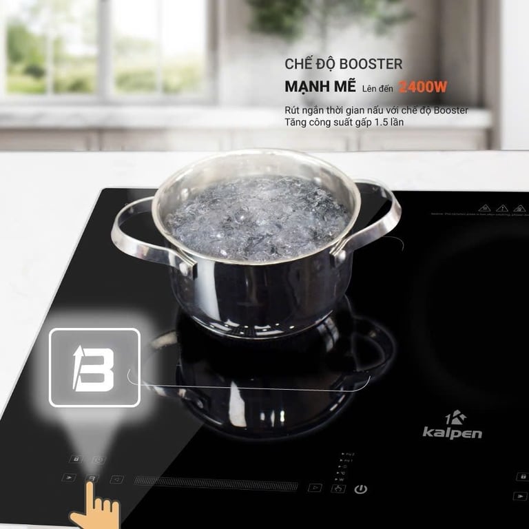 Bếp Từ Đôi Cao Cấp Kalpen Germany ICK-1666, Công Suất 4000W