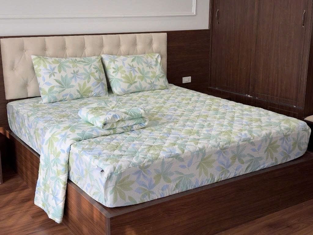 Ga chần bông có bo chun, kèm 2 vỏ gối (50x70cm)