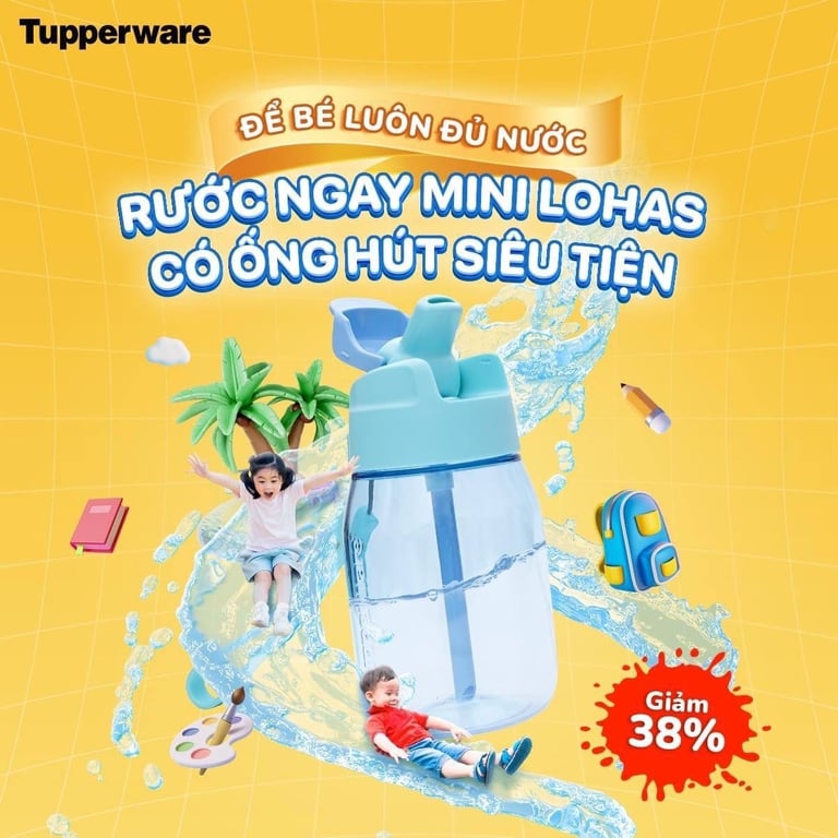BÌNH MINI LOHAS TUPPERWARE 350ml