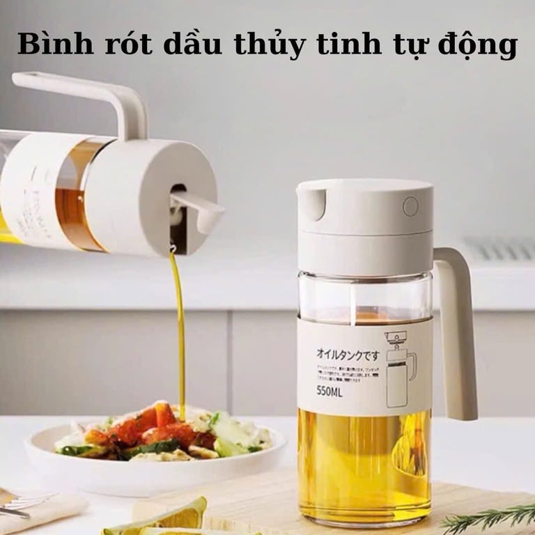 Bình đựng và rót dầu thủy tinh xuất Nhật GHA904 500ml
