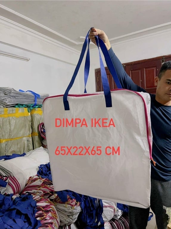 set 3 Túi đựng chăn DIMPA IKEA trắng