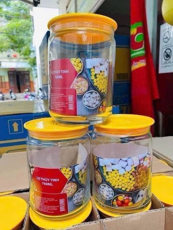 BỘ 3 HŨ THỦY TINH 760ml