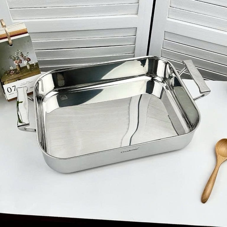 CKM801 - Chảo nướng thành cao kèm nắp Chockmen 35cm