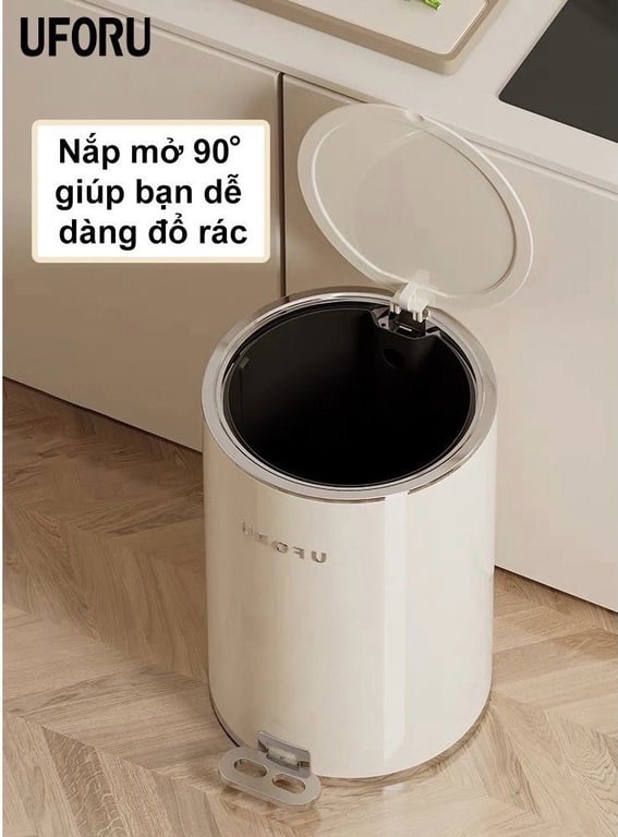 Thùng rác đạp chân bề mặt tráng men cao cấp - UÙ469 8L&12L