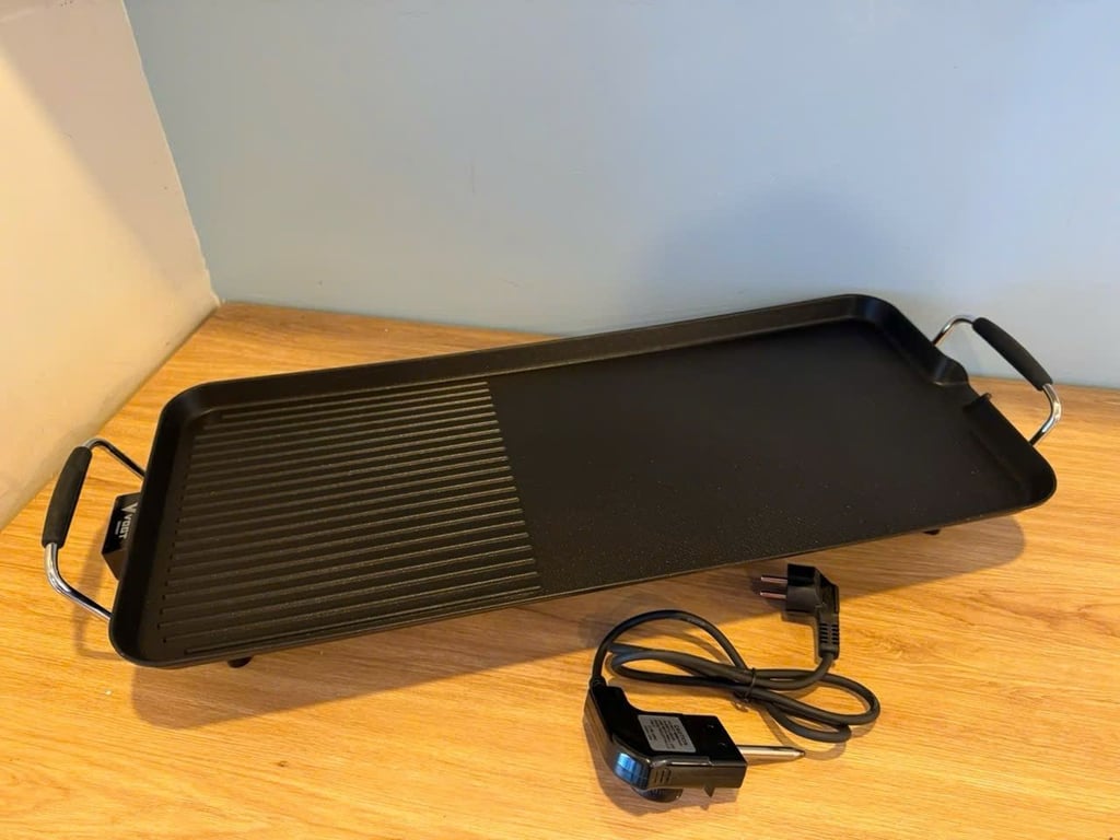 Vỉ nướng điện chống dính F019C VOGT 1500W mặt nướng lớn❤️