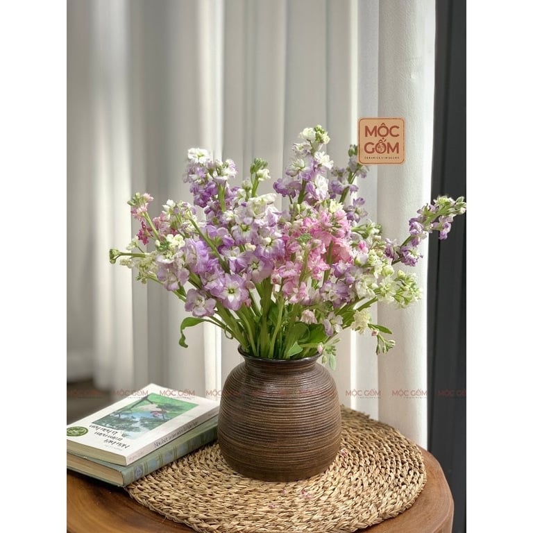 Bộ 3 chiếc bình men mộc gốm Bát Tràng dáng ''quốc dân''