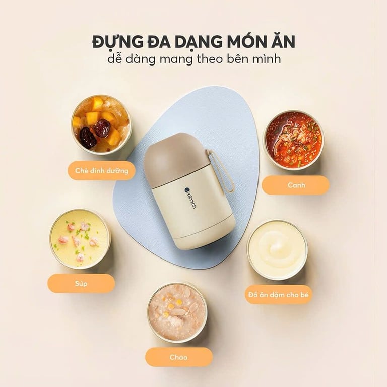 Bình đựng thức ăn giữ nhiệt inox 304 Elmich EL8301 dung tích 450ml