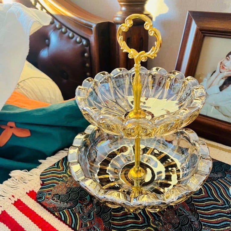 KHAY ĐỰNG BÁNH KẸO THUỶ TINH PHA LÊ