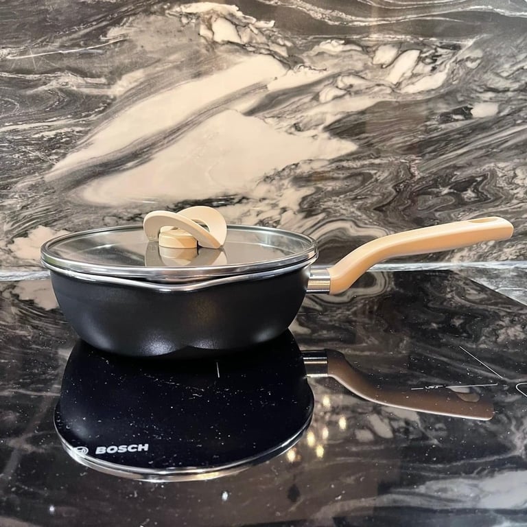 Chảo tefal sz 22-24 có vung kính