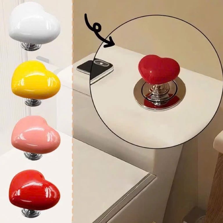 NÚT NHẤN XẢ NƯỚC HÌNH TRÁI TIM