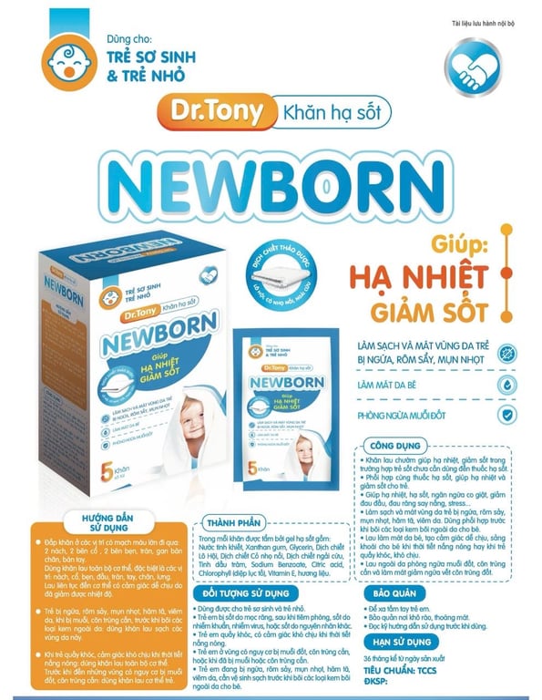 Miếng Lau hạ sốt newborn h/5 gói