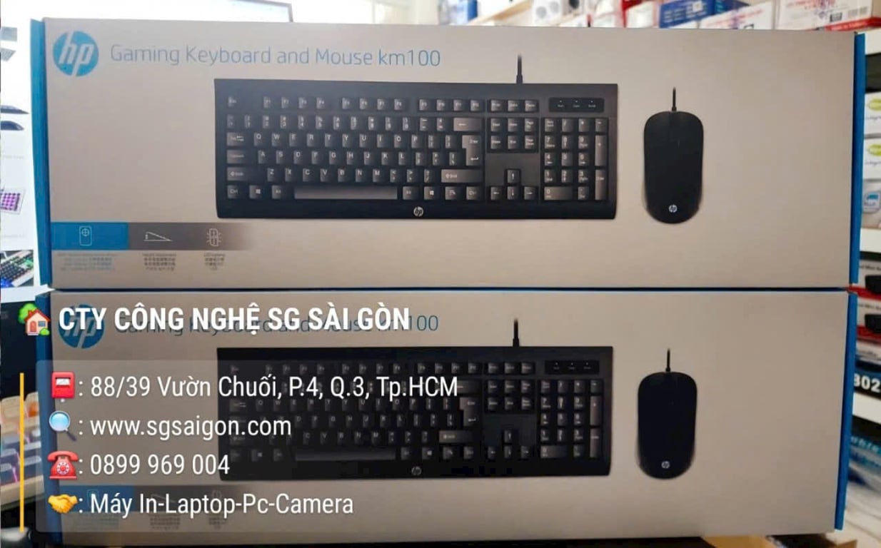 Combo Bàn Phím Và Chuột HP KM100 USB (Đen)
