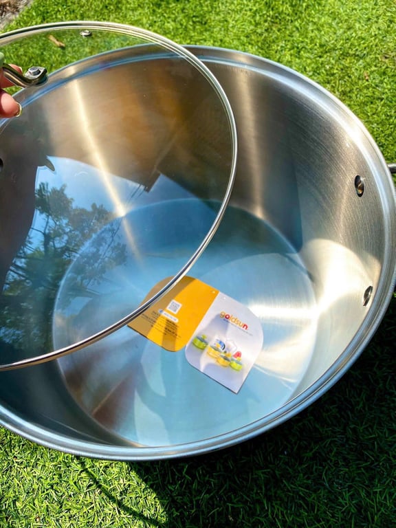 NỒI LUỘC GÀ GOLDSUN 15L (SIZE 30) INOX 3 ĐÁY