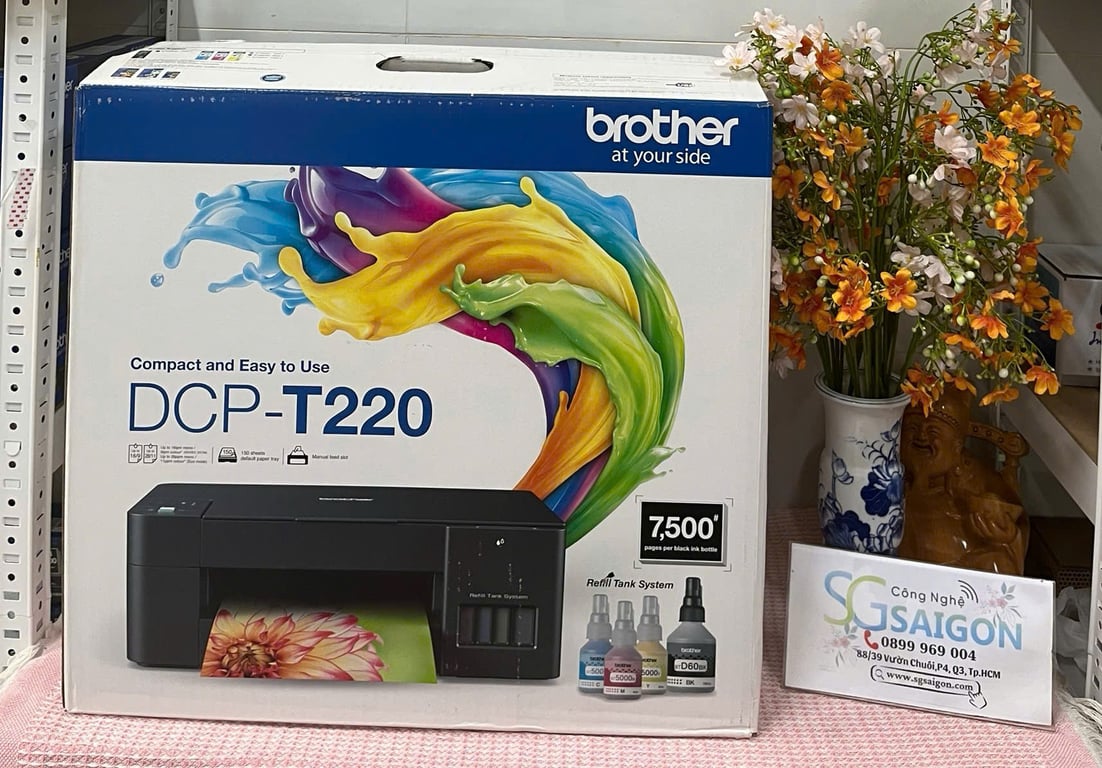 Máy In Phun Đơn Năng Brother DCP T220 - Chính Hãng