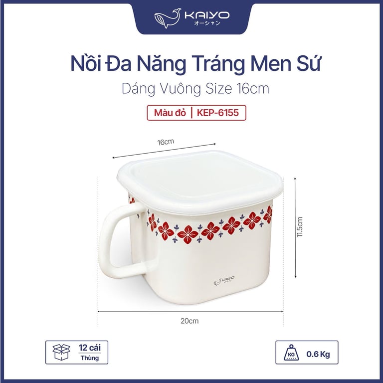 Nồi đa năng tráng men sứ kaiyo