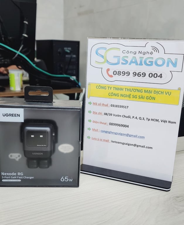 Củ Sạc Nhanh Robot Nexode RG 65W 3 cổng Type C x2, Type A x1 (CD361) Ugreen 15570