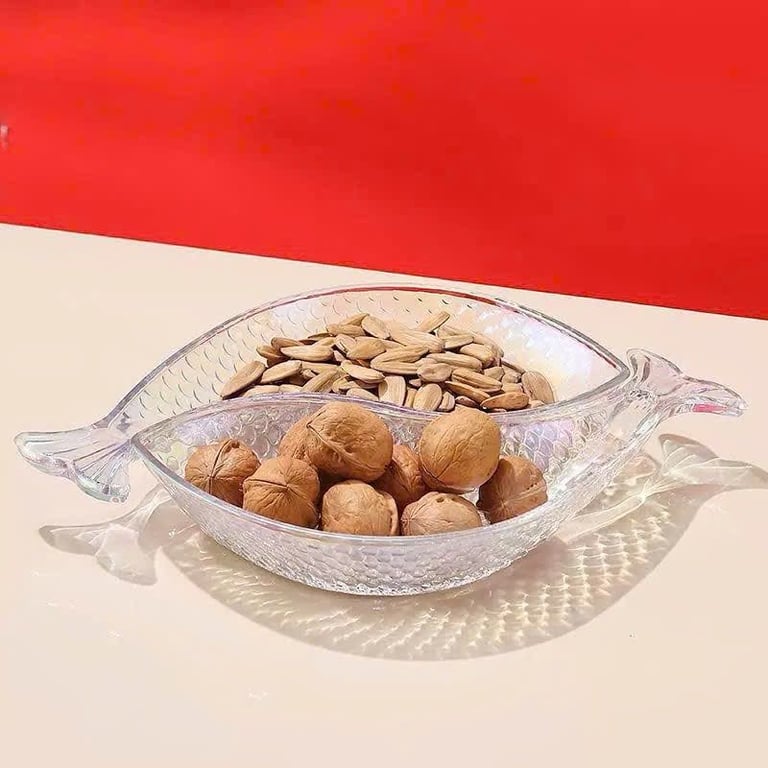 Set 2 đĩa cá thuỷ tinh