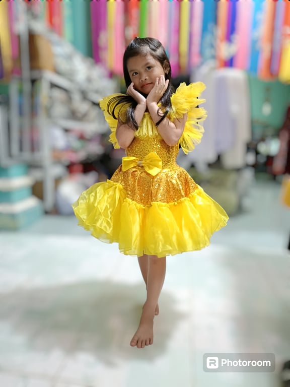 Đầm bồng vàng bé cuối mầm đầu c1