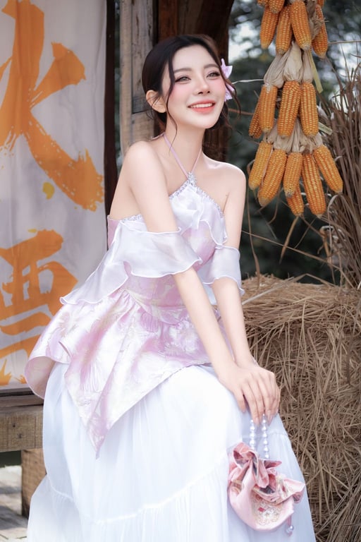 Flexy - Set Yếm Niên An hồng S/M/L/XL