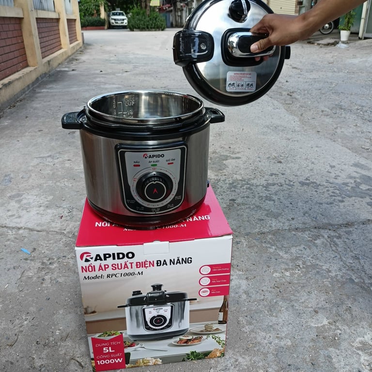 💥💥💥 NỒI ÁP SUẤT ĐIỆN ĐA NĂNG RAPIDO BẢN CƠ (NỒI ÁP SUẤT CƠ RAPIDO).
