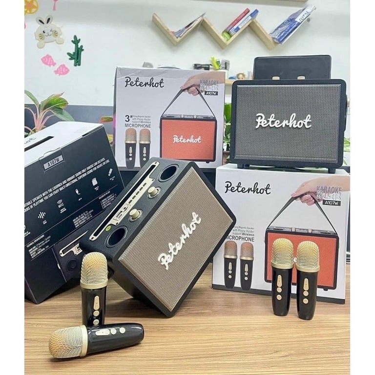 LOA BLUETOOTH NGHE NHẠC KHÔNG DÂY TẶNG KÈM 2 míc cực đã !!