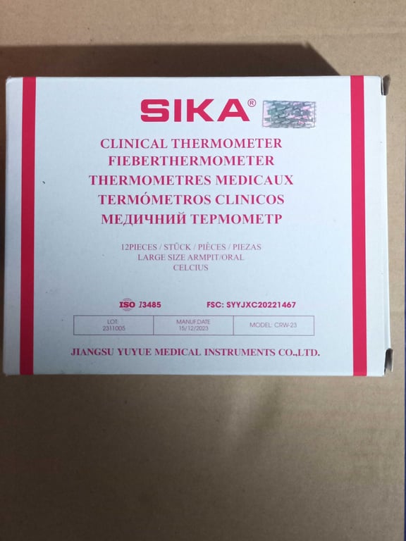 Nhiệt kế thủy ngân h/12 cây sika