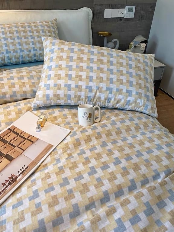 Bộ ga, vỏ gối, vỏ chăn chất cotton living siêu xịn