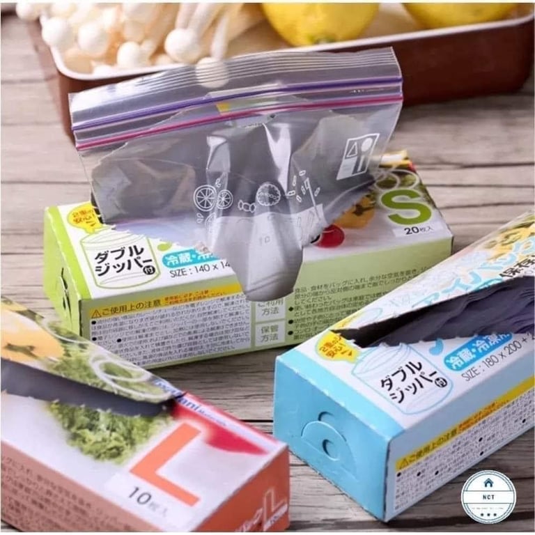 💥 SET 3 hộp túi zíp BỌC THỰC PHẨM hàng xuất Nhật( 3 hộp size S, M, L)