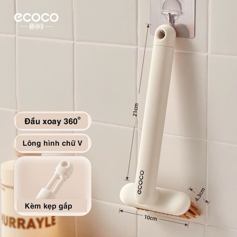 BÀN CHẢI CỌ KHE GÓC ECOCO E24027 KÈM ĐẦU KẸP RÁC