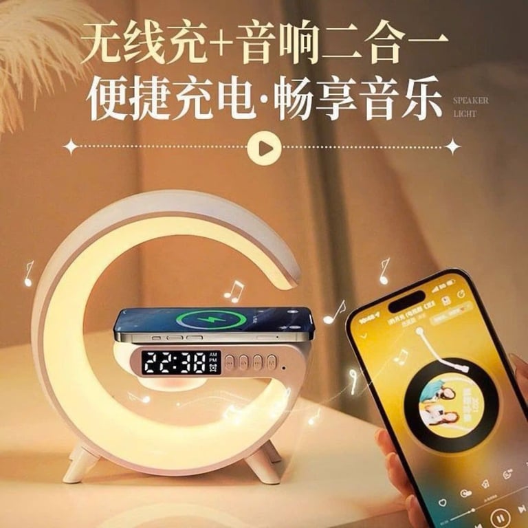 SẠC PIN + ĐÈN NGỦ + ĐỒNG HỒ full đủ 5 chức năng